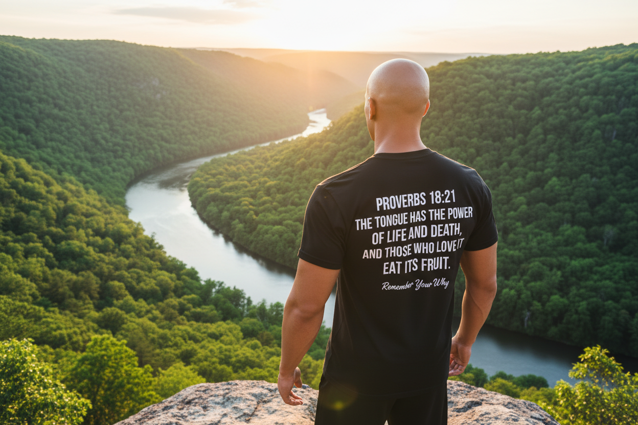 FYR Performance Tee — Back View River Overlook