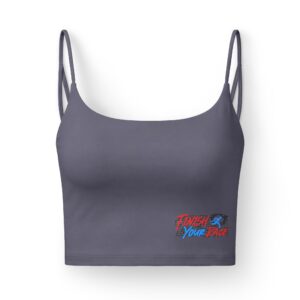 Luxe Crop Bra — 'P•W' Front & 'Remember Your Way' Back Graphic