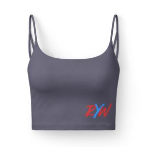 Luxe Crop Bra — 'P•W' Front & 'Remember Your Way' Back Graphic