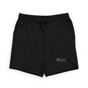 Finish Your Race Sweatshorts — Athletic Running Shorts with Motivational Logo
