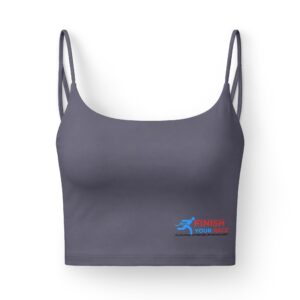 Luxe Crop Bra — 'P•W' Front & 'Remember Your Way' Back Graphic